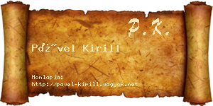 Pável Kirill névjegykártya
